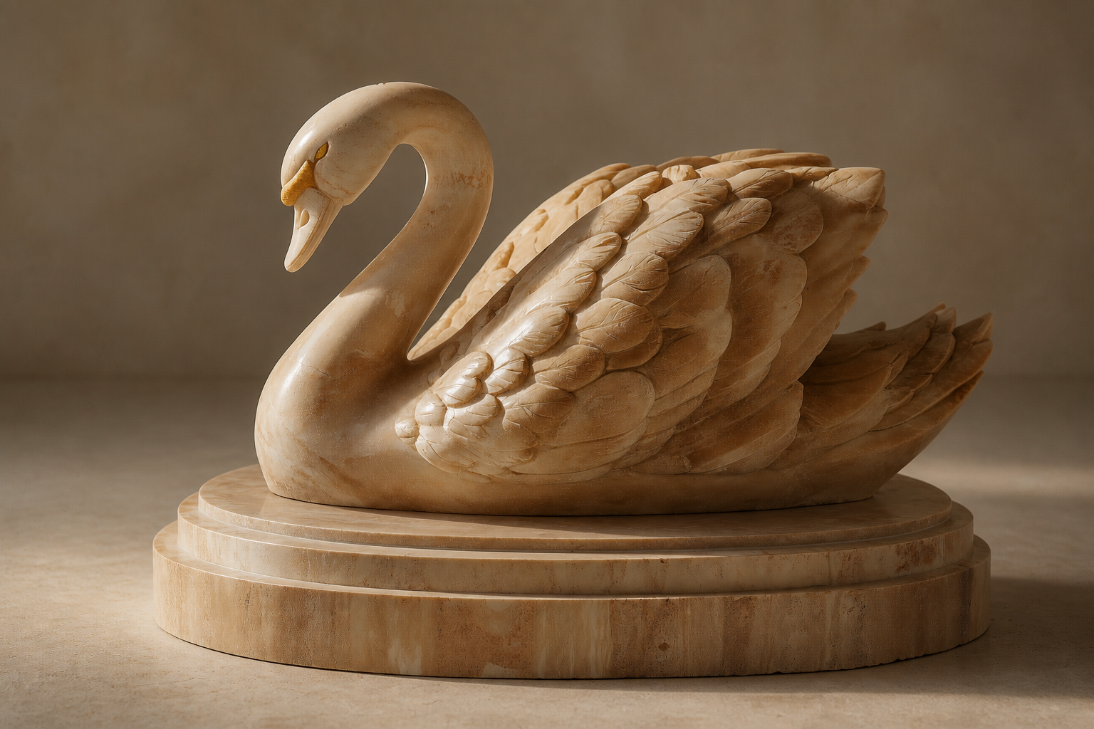 Bosque — Travertine sculpture by 1-OPH