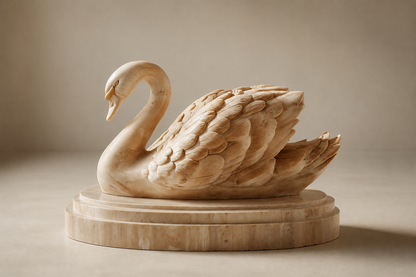 Bosque — Travertine sculpture by 1-OPH