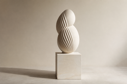 Taiga — Limestone sculpture by 1-OPH