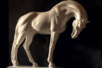 Pampa — Marble sculpture by 1-OPH