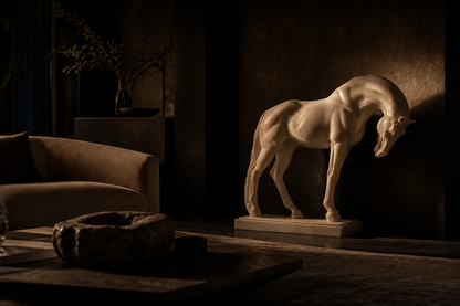Pampa — Marble sculpture by 1-OPH