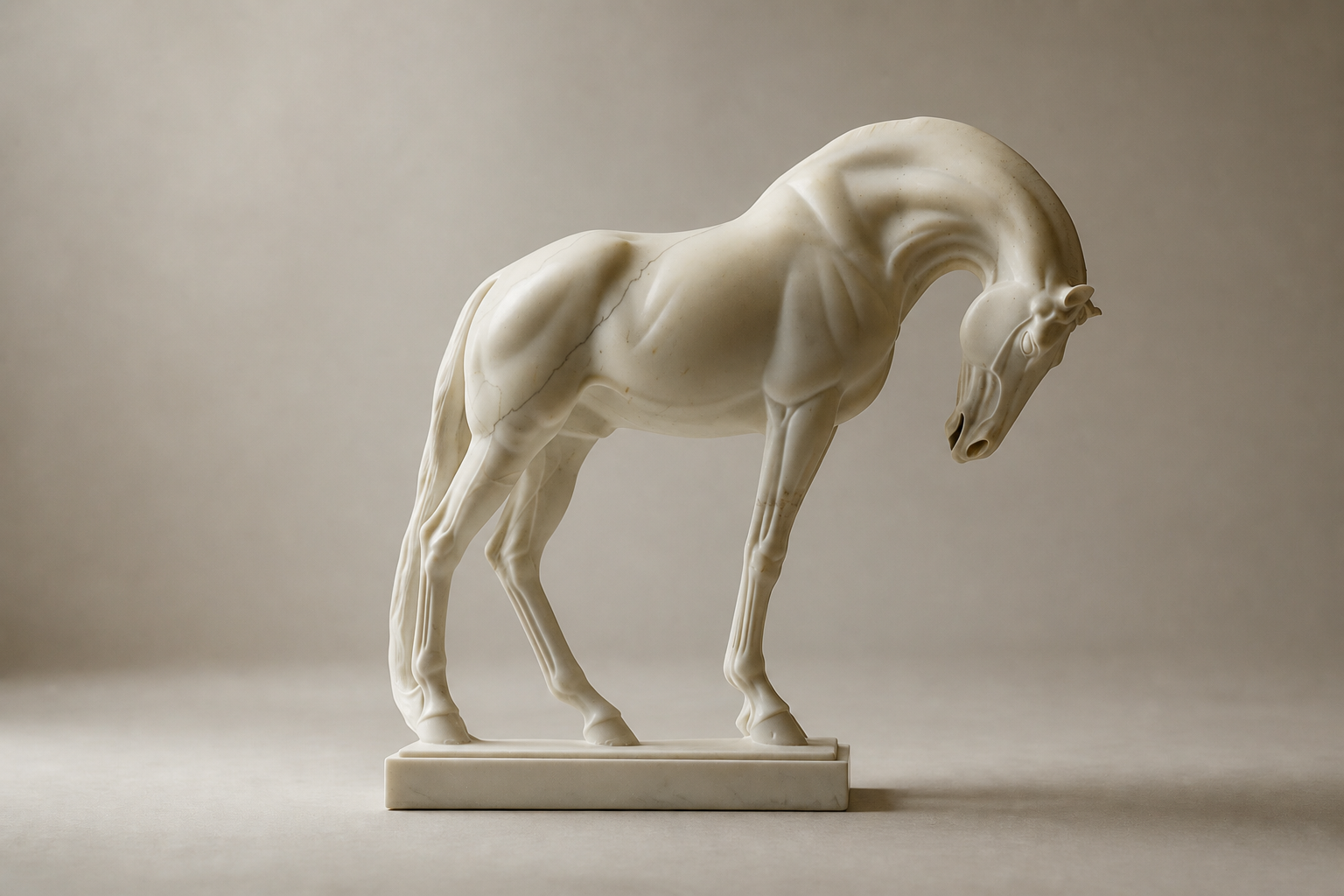 Pampa — Marble sculpture by 1-OPH