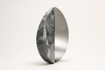 Alnilam — Marble and stainless steel sculpture by 1-OPH