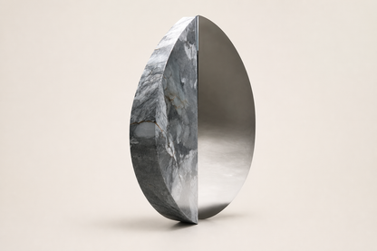 Alnilam — Marble and stainless steel sculpture by 1-OPH