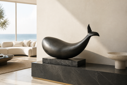 Ribazo — Bronze on black marble sculpture by 1-OPH