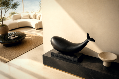Ribazo — Bronze on black marble sculpture by 1-OPH