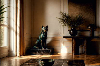 Yungas — Bronze on black marble sculpture by 1-OPH