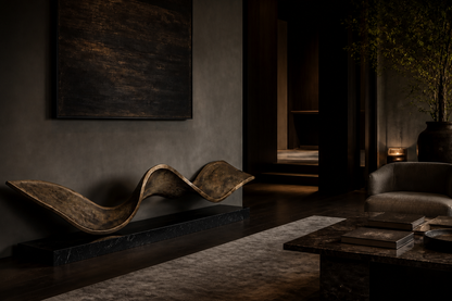 Alnitak — Bronze on Nero Marquina marble sculpture by 1-OPH