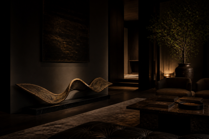 Alnitak — Bronze on Nero Marquina marble sculpture by 1-OPH