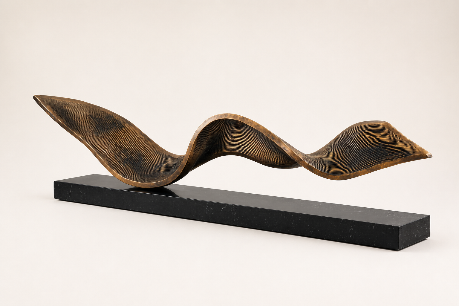 Alnitak — Bronze on Nero Marquina marble sculpture by 1-OPH