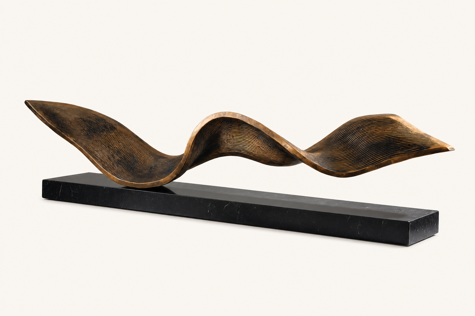 Alnitak — Bronze on Nero Marquina marble sculpture by 1-OPH