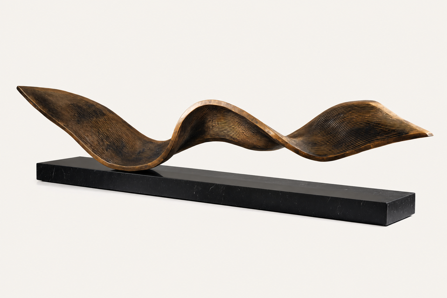 Alnitak — Bronze on Nero Marquina marble sculpture by 1-OPH