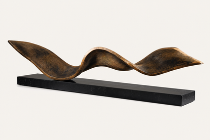 Alnitak — Bronze on Nero Marquina marble sculpture by 1-OPH