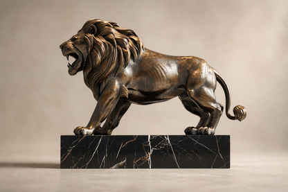 Puna — Bronze on Nero Marquina marble sculpture by 1-OPH
