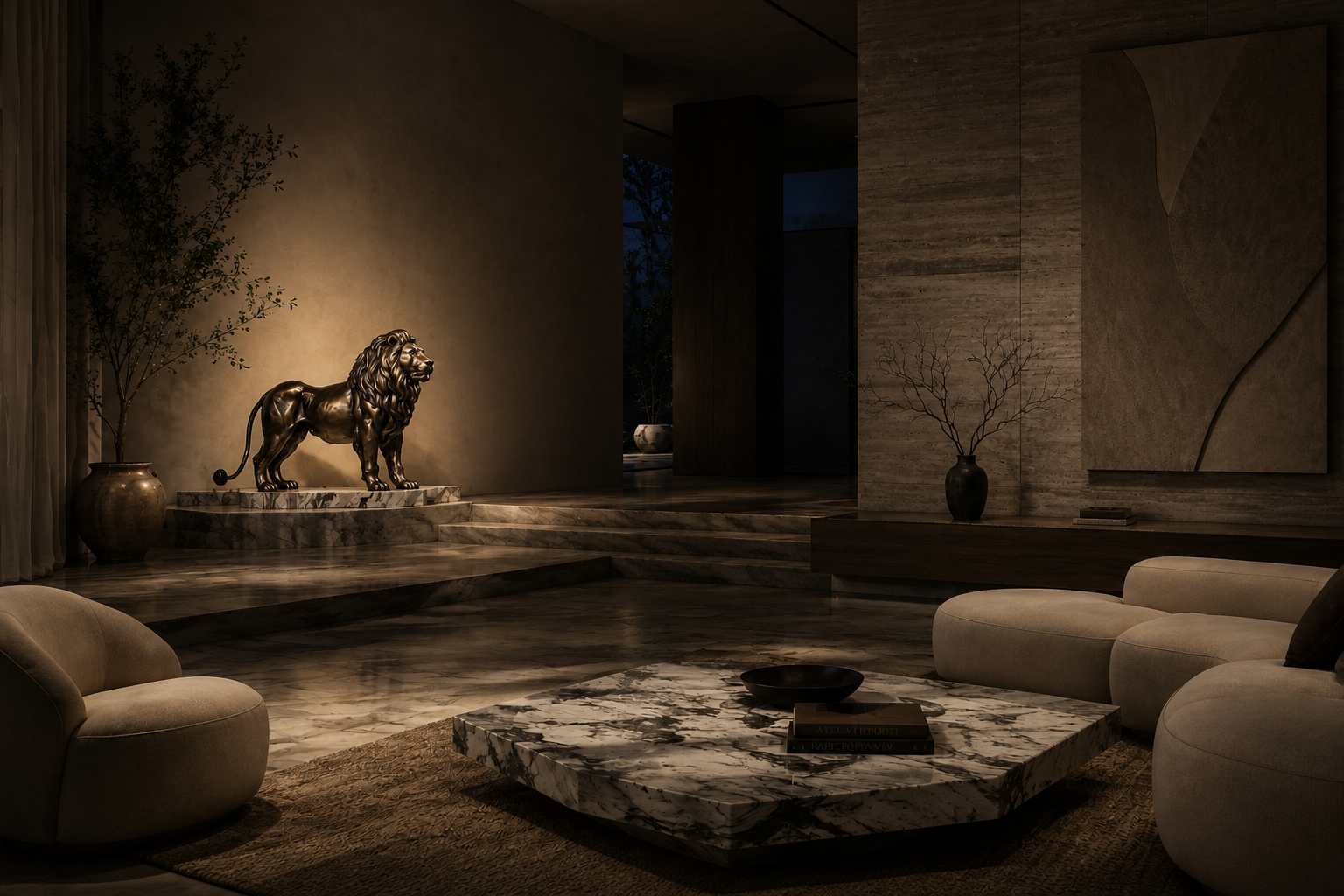 Nevado — Bronze on marble sculpture by 1-OPH