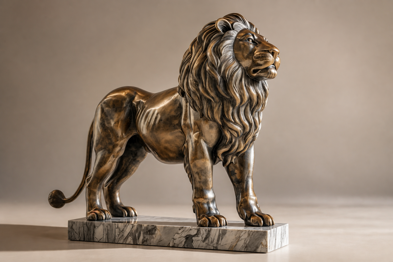 Nevado — Bronze on marble sculpture by 1-OPH