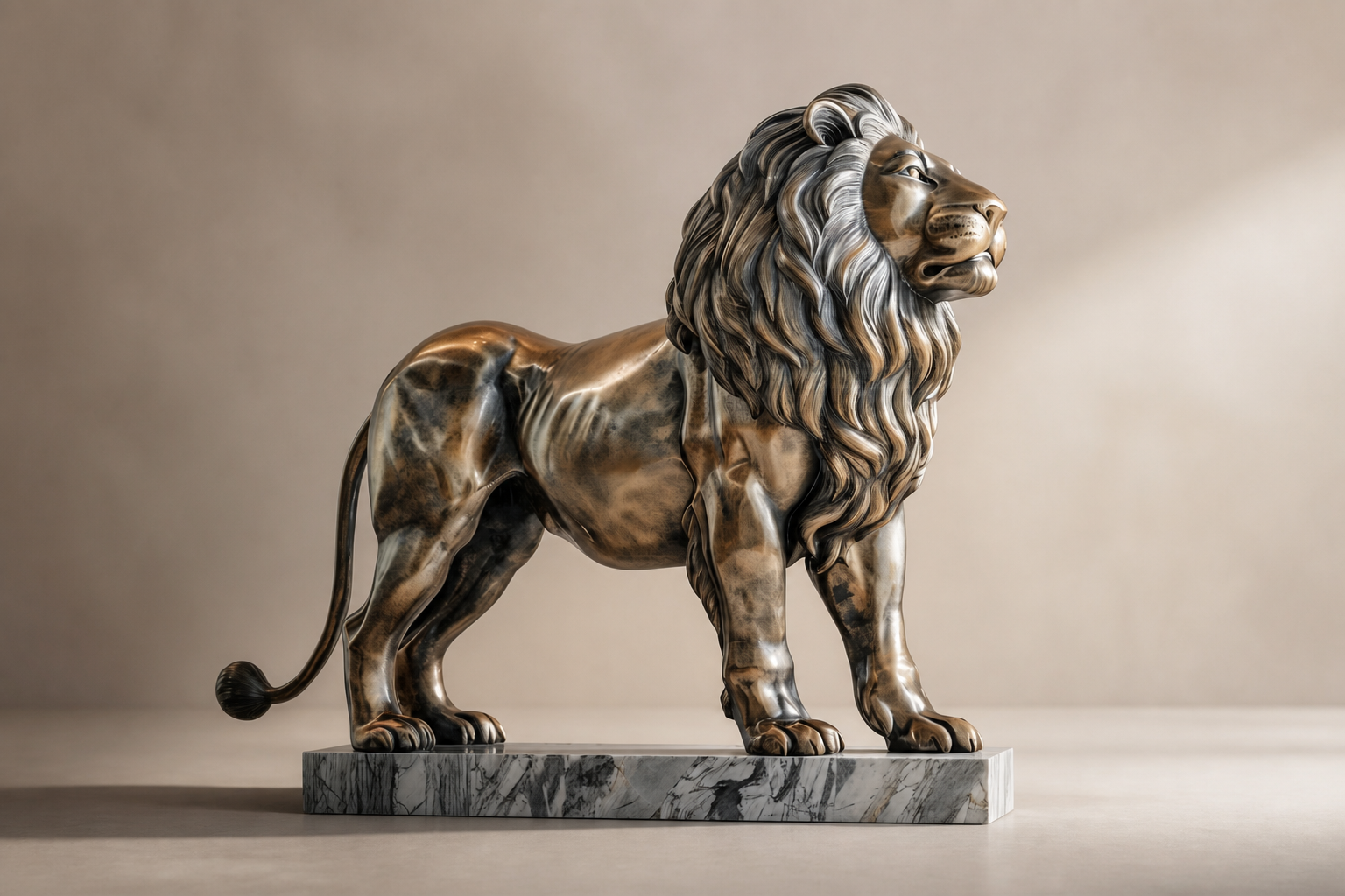 Nevado — Bronze on marble sculpture by 1-OPH