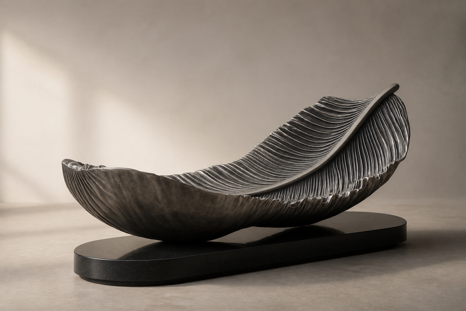 Vale — stone sculptural bench by 1-OPH