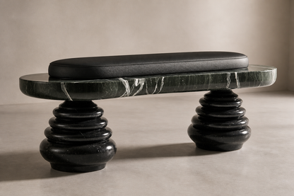 Quies — stone sculptural bench by 1-OPH
