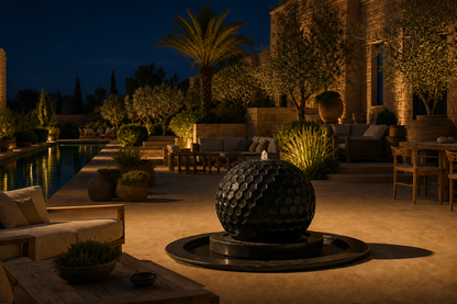 Mira — stone sphere fountain by 1-OPH