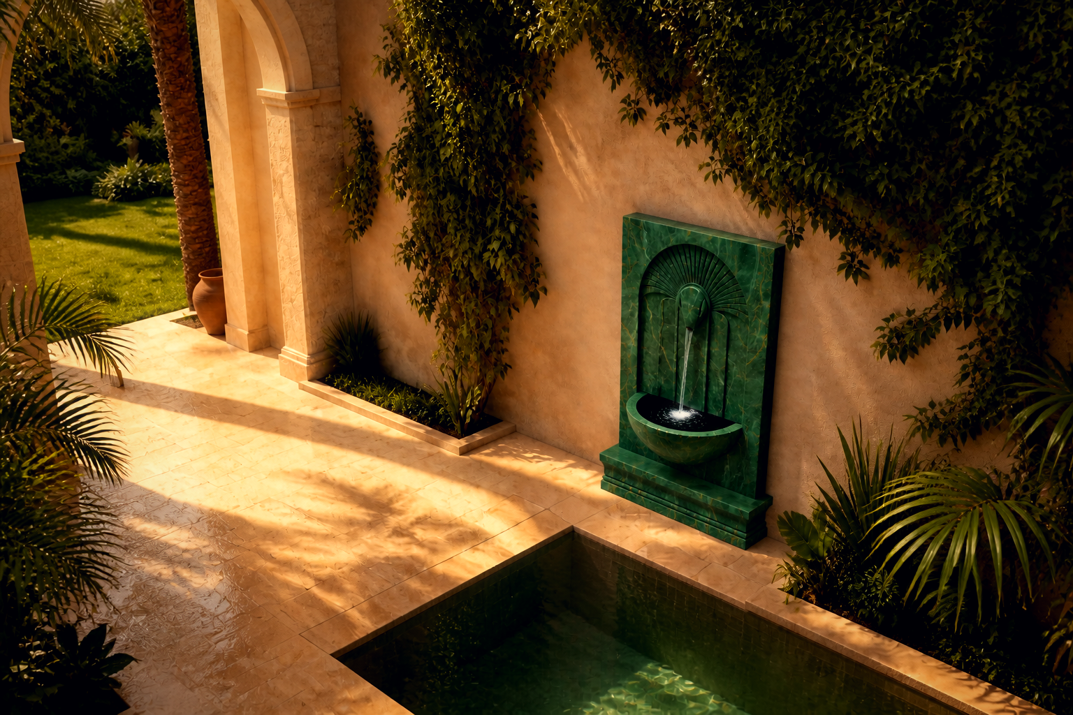 Oboro — stone wall fountain by 1-OPH