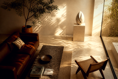 Calvara — Marble egg sculpture by 1-OPH