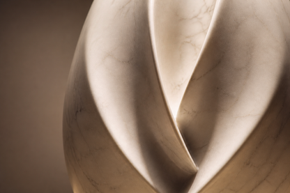 Calvara — Marble egg sculpture by 1-OPH