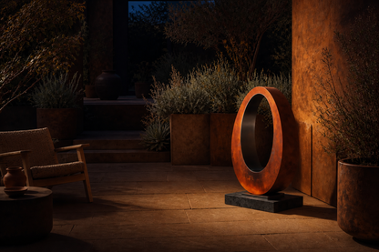 Sadr — Weathering steel on granite sculpture by 1-OPH