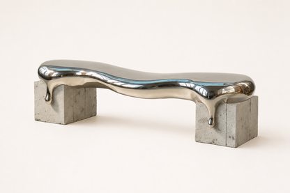 Onda — stainless steel 316 sculptural bench by 1-OPH