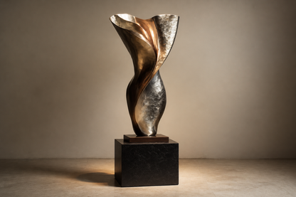 Alnair — Bronze on Nero Marquina marble sculpture by 1-OPH