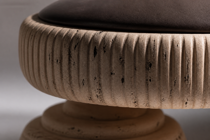 Riposo — travertine sculptural bench by 1-OPH