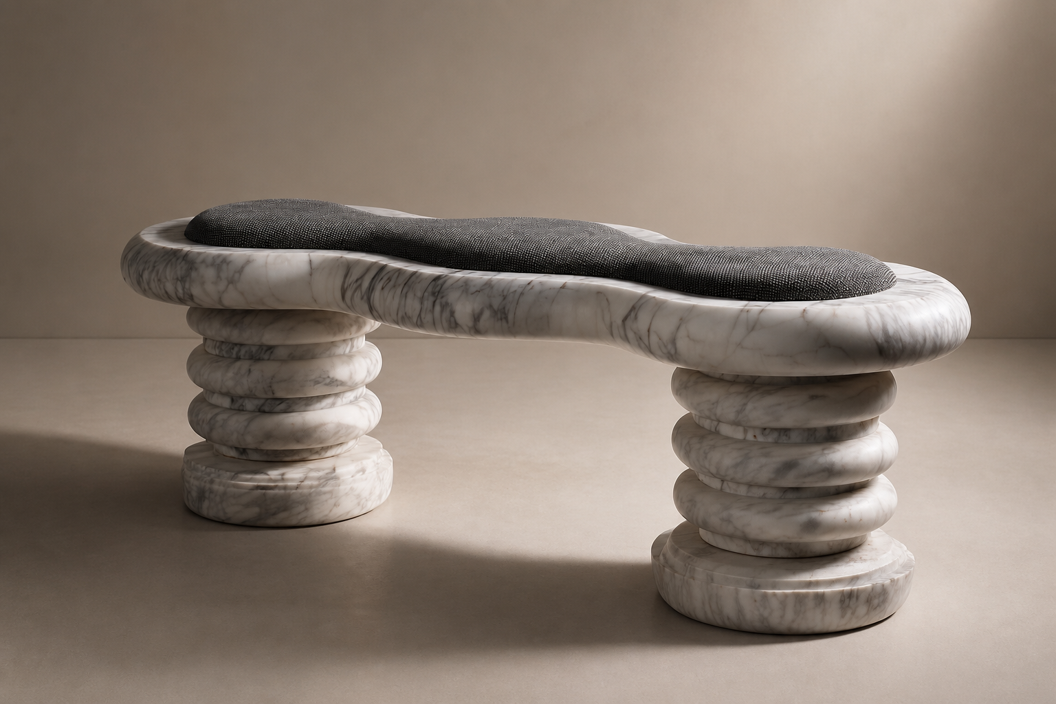 Calma — stone sculptural bench by 1-OPH