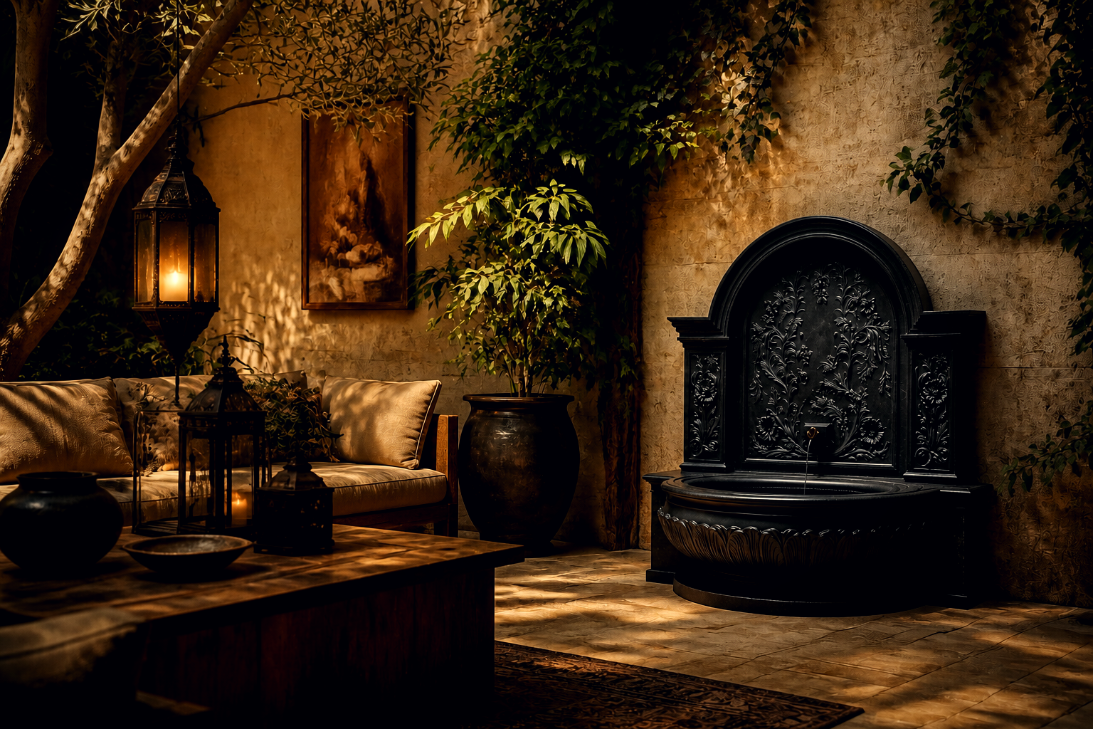 Kiri — stone wall fountain by 1-OPH