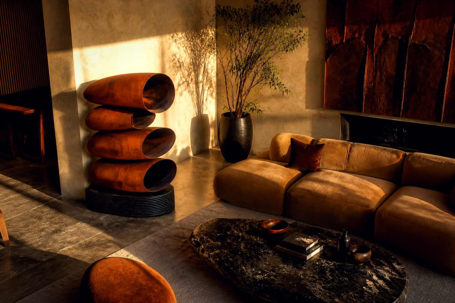 Laya — copper monolith by 1-OPH