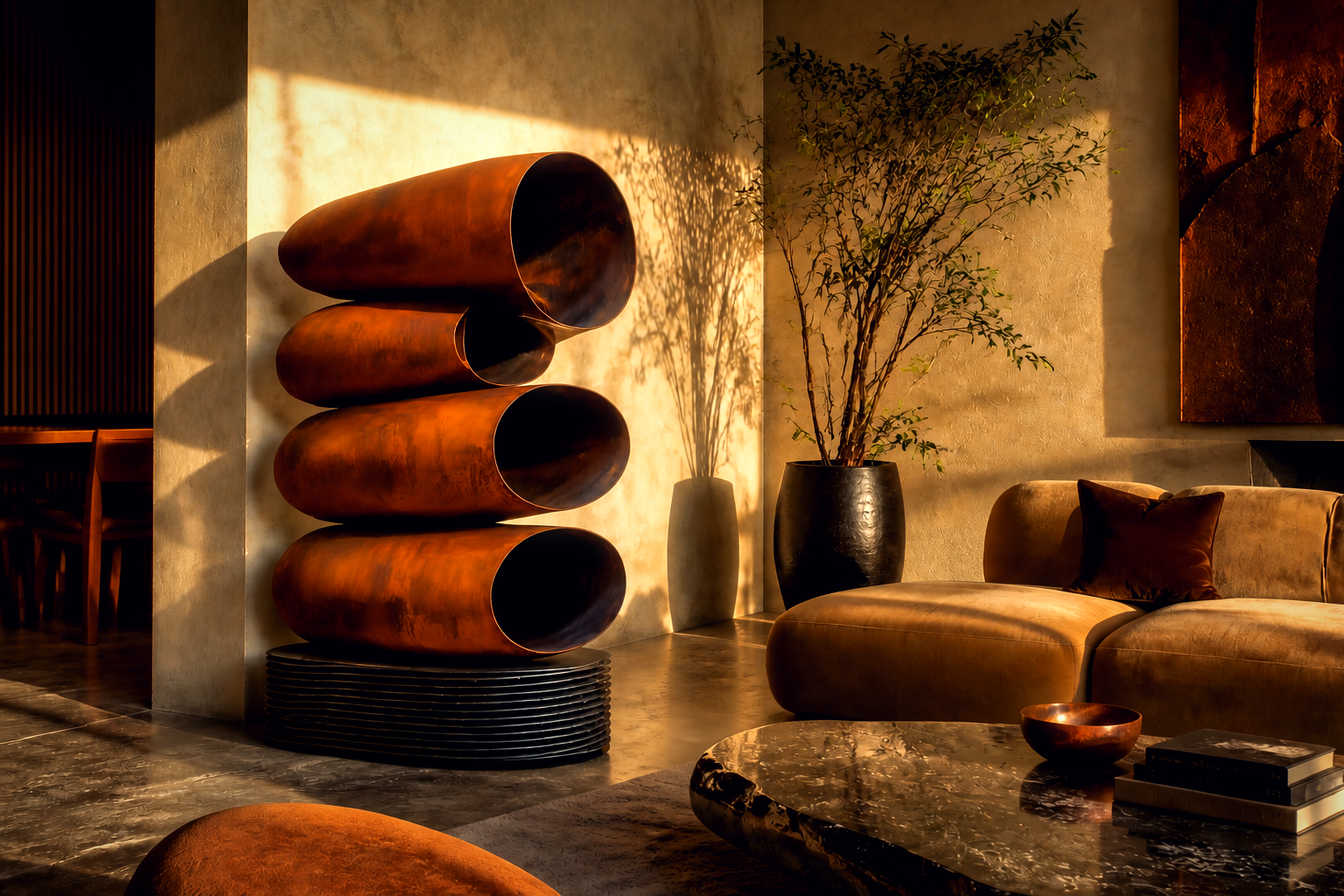 Laya — copper monolith by 1-OPH