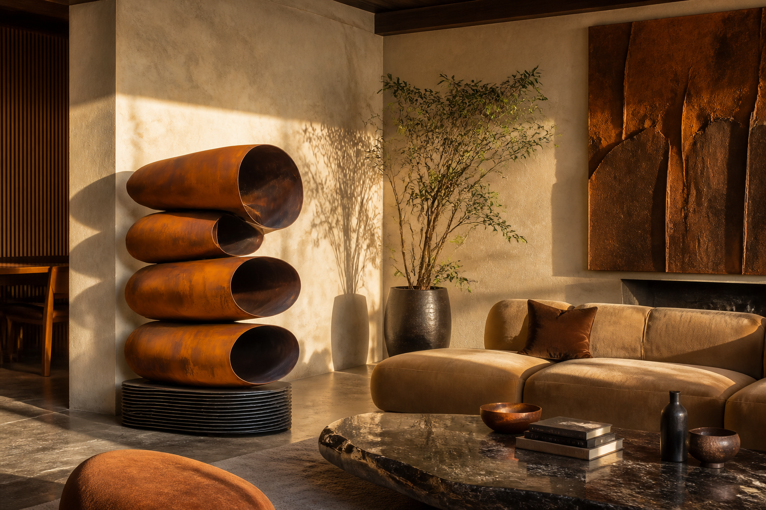 Laya — copper monolith by 1-OPH