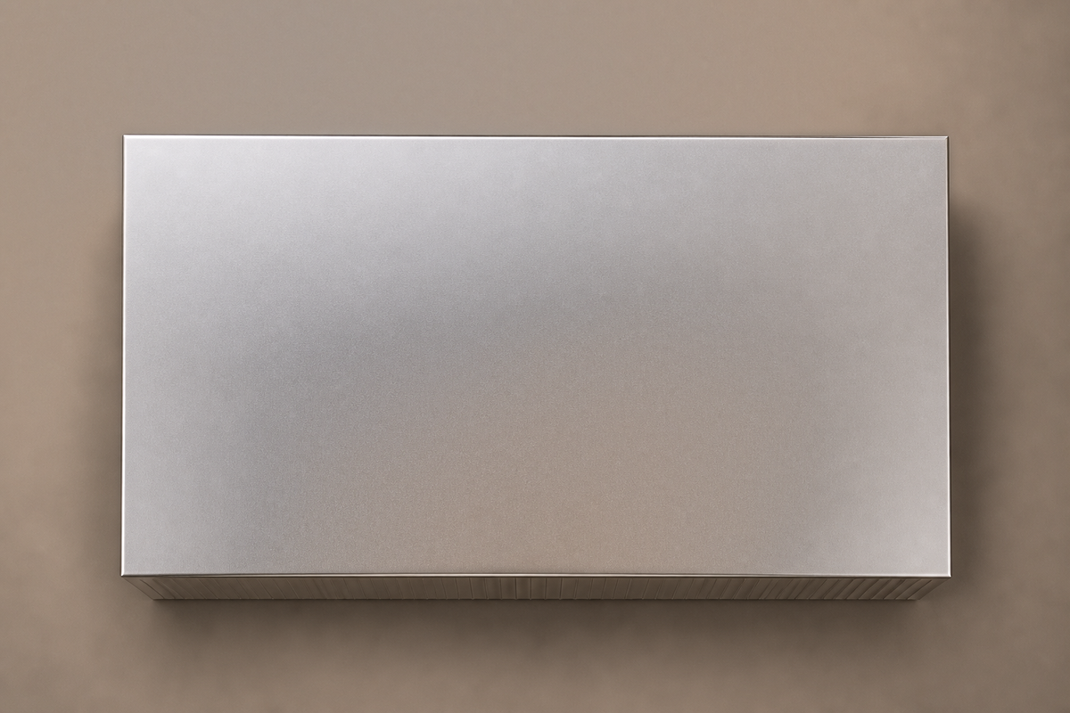 Brushed Stainless Base stainless steel 316 plinth base by 1-OPH, overhead view