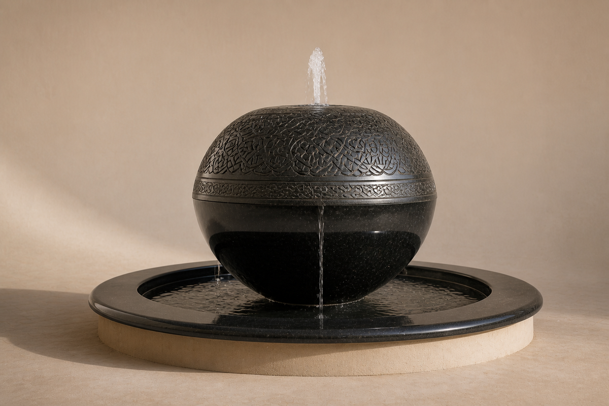 Chaska — stone sphere fountain by 1-OPH