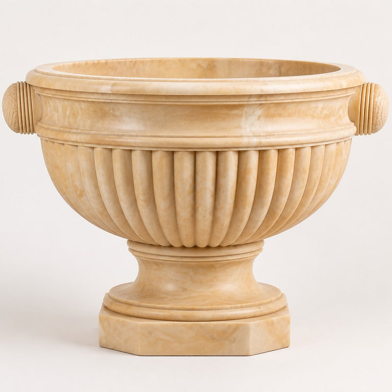 Egyptian Beige Classical Marble Urn Planter