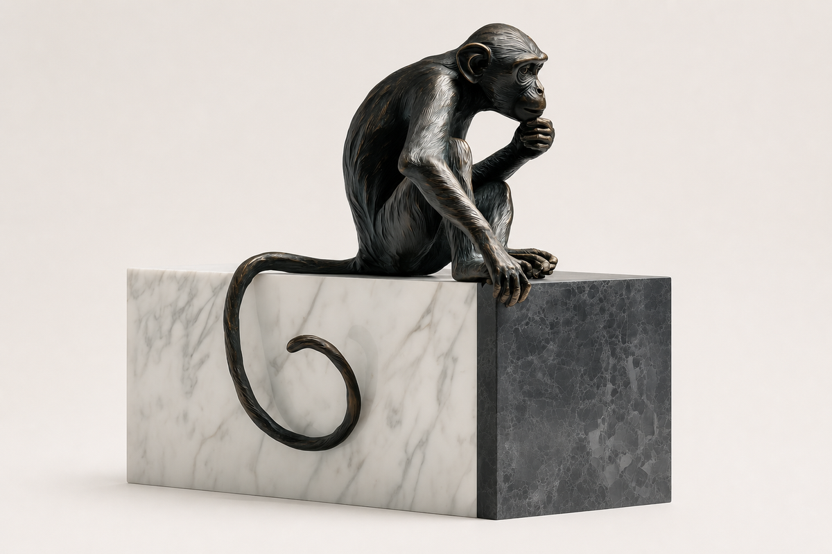 Espinar — Bronze on marble sculpture by 1-OPH