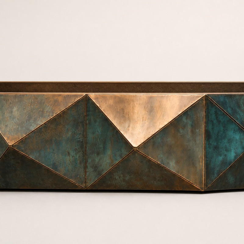 Facet Planter — Sculpted Stainless Series