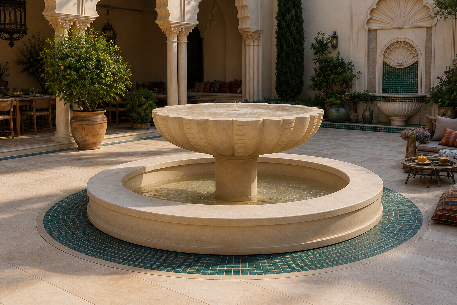 Volta scalloped limestone rim and fluted underside by 1-OPH