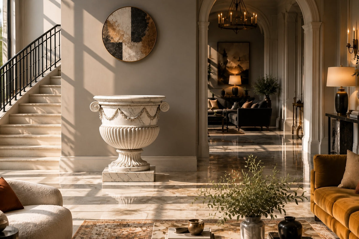 Garland Estate Marble Urn Planter