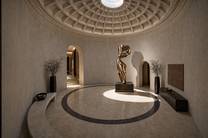 Dorata polished bronze torso sculpture by 1-OPH
