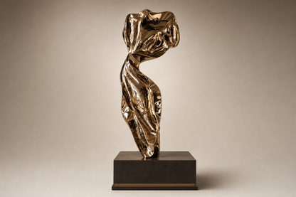 Dorata polished bronze torso sculpture by 1-OPH