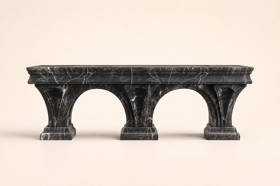 Imperial Triple Arch Marble Bench