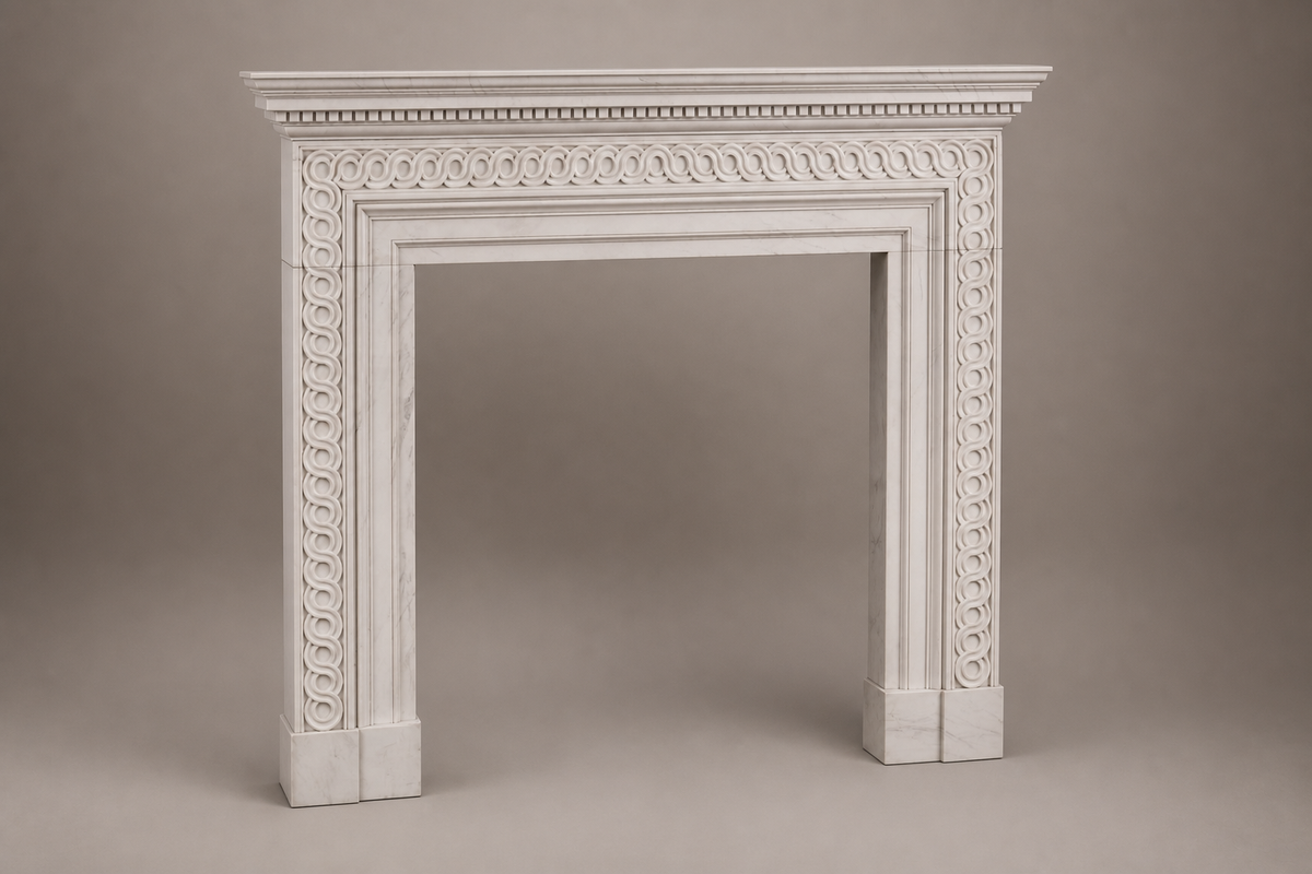 Kaori fireplace, studio view of the whole piece