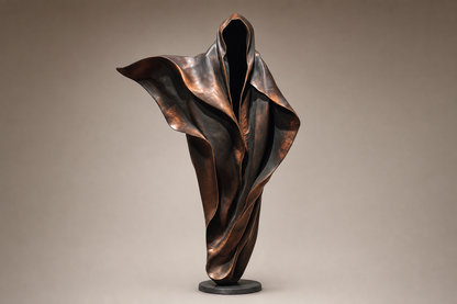 Layl bronze draped figure sculpture by 1-OPH