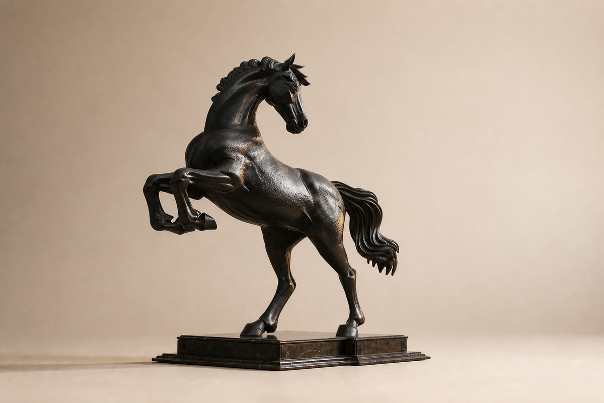 Mata — Bronze on marble sculpture by 1-OPH