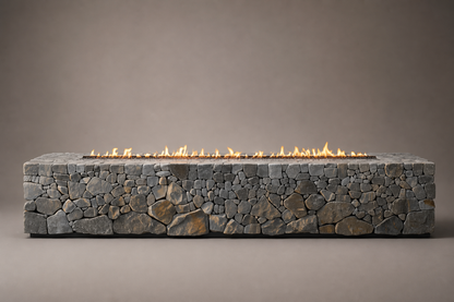 Focara dry-laid stone fireplace by 1-OPH side elevation